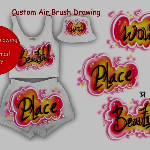 Airbrush Crop Top Etsy