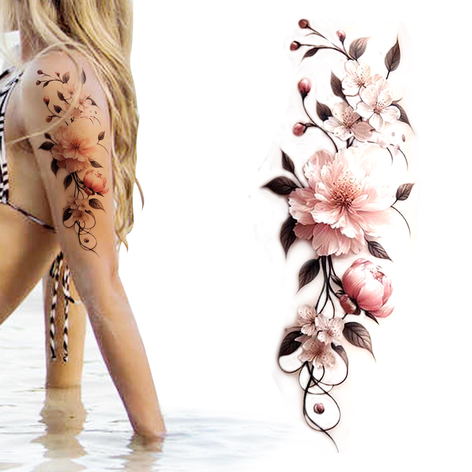 Custom Birth Flower Tattoo, Personalized Family Bouquet Design