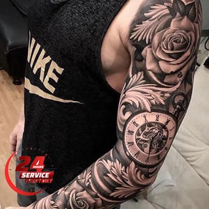 Custom Tattoo Design: Hand-Drawn Full/Half Sleeve Tattoo
