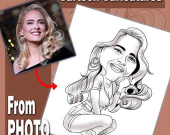 Ritratto caricaturale personalizzato da foto: regalo d'arte digitale personalizzato