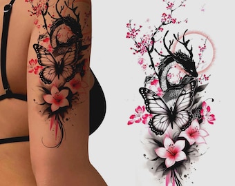 Custom Floral Tattoo Design, Personalized Birth Flower Drawing (Digital drawing)