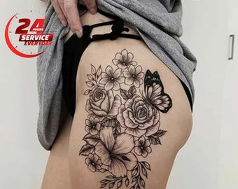 Aangepaste handgetekende tattoo-ontwerp | Gepersonaliseerde tattoo-kunst | Unieke inktillustratie | Digitale tattoo-tekening