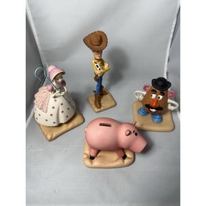 WDCC Toy Story Figurines Woody, Bo Peep, Hamm, Potato Head With Boxes & COA's image 2