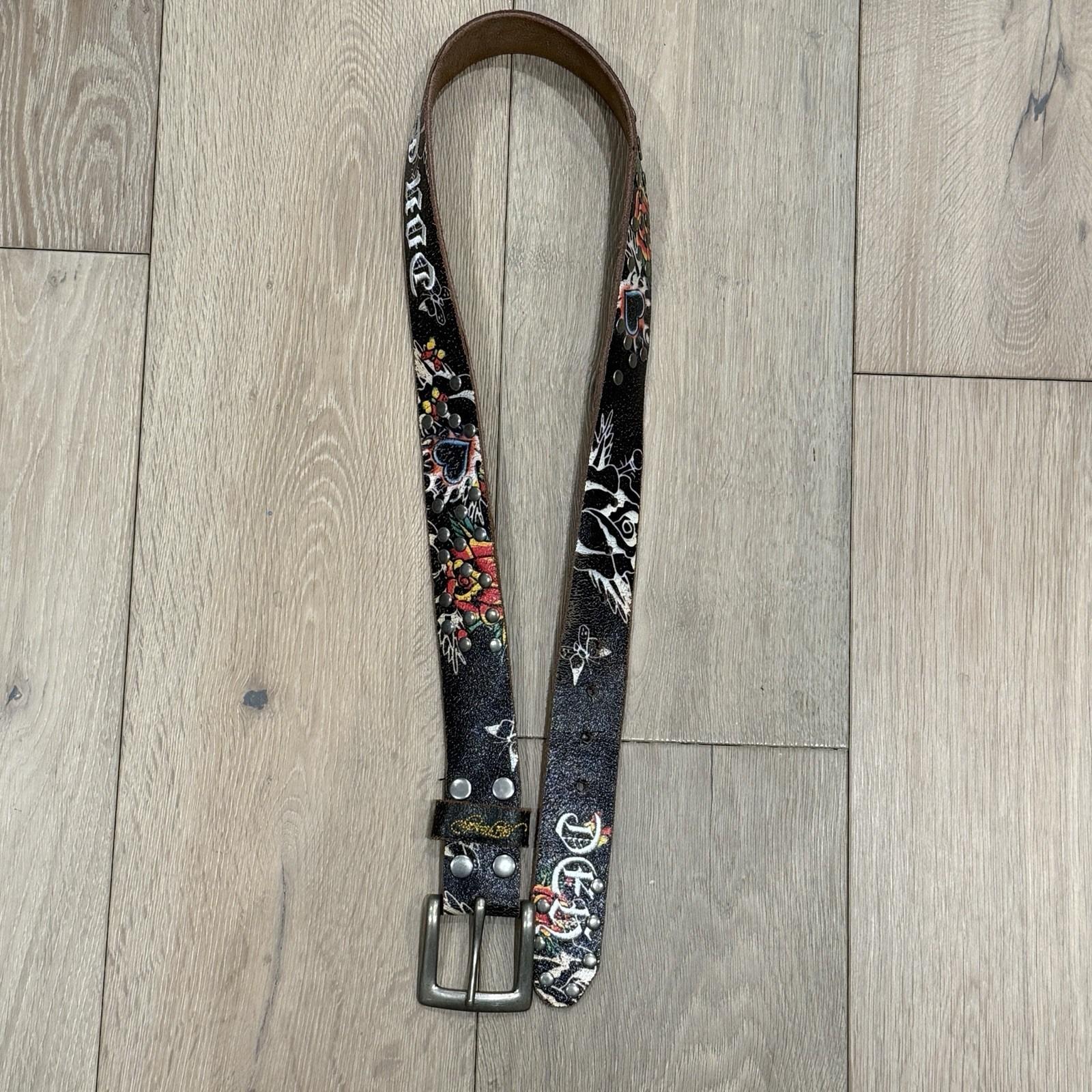 Boucle De Ceinture Ed Hardy, Marron/rouge, Modèle 33116a, Avec étiquette