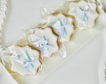 Elegant Sugar Cookies: Hand Decorated Monogrammed Favors