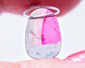 83.5CT ピンク グリーン ブルー ウォーターメロン トルマリン トップ