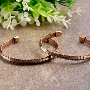 Handmade Copper Bracelet for Men | Healing Cuff Bangle | Arthritis Pain Relief Gift