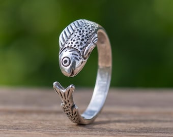 Retro Fish Ring Takahashi Goro 925 Sterling Silver Ring Man Woman Ring Lover Ring Biker Ring Engagement Ring Vintage Handmade Ring Gift