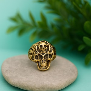 Gold Skull Ring, Dainty Skull Ring, Skull Stacking Ring, Tiny Skull Ring, Witch Ring, Witch Jewelry, Skull Jewelry, Skull Rings for Women