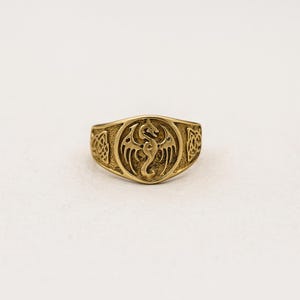 Game of Throne Dragon Gold Ring, Knight Ring, Chinese dragon, Gift for Men, Dragon Signet Ring, Animal Ring, Luck Ring, Trending Now,