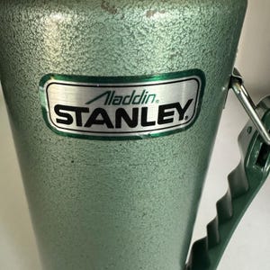 Vintage Aladdin Stanley 1 Quart Vacuum Bottle Thermos A-944DH Hammertone Green image 5
