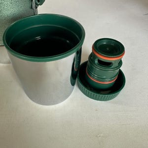 Vintage Aladdin Stanley 1 Quart Vacuum Bottle Thermos A-944DH Hammertone Green image 9