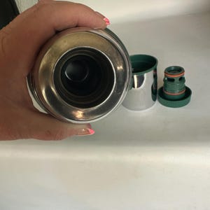 Vintage Aladdin Stanley 1 Quart Vacuum Bottle Thermos A-944DH Hammertone Green image 10
