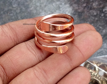 Anillo de cobre 100% puro / Joyería de cobre con propiedades curativas / Cobre minimalista, hecho a mano, regalo de aniversario