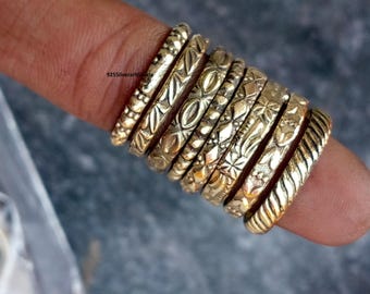 Bohemian Brass Spinner Ring, Antique Finish, Anxiety Relief Statement Jewelry