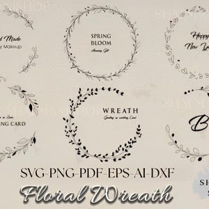 36 Leaf Wreath Monogram SVG Floral Frame - 36Wreath svg bundle Floral Wreath svg Wedding Wreath svg  Wreath Monogram svg Circle PNG