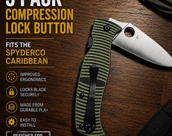 Spyderco Caribbean Compression Lock Button Upgrade (3-Pack)