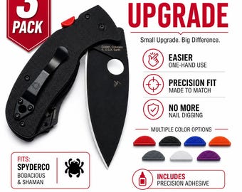 Spyderco Bodacious Shaman Compression Lock Button Upgrade Kit (3-Pack)