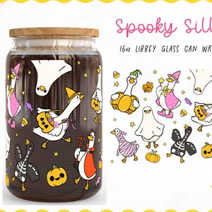 Spooky Silly Goose Glass Can Wrap PNG | UV DTF Printable Halloween Cup Wrap | Cute Goose Cartoon Sublimation for 16oz Libbey,

This Spooky Silly Goose glass can wrap is the chaotic Halloween energy your 16oz Libbey glass didn’t know it needed. Featuring a hand-drawn ghost-sheet goose with sassy attitude and spooky charm, this UV DTF printable wrap is perfect for trendy iced coffee cups and sublimation projects.

Designed for cute weirdos, bookish ghouls, and silly goose energy lovers everywhere.