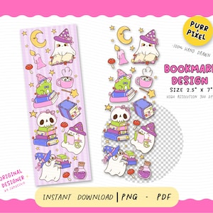 Spooky Cute Witch Ghost Bookmark PNG | Halloween UV DTF Printable Bookmarks Design | Witchy Ghost Reading Clipart | Book Lover Digital Download.

Celebrate spooky season in cozy, bookish style with this Spooky Cute Witch Ghost Bookmark PNG! This digital design features a witchy ghost reading a book, perfect for Halloween lovers, readers, and fantasy fans who crave something adorable yet haunting.
It’s hand-drawn with love and ready to charm any witchy bookshelf or spooky reading nook.