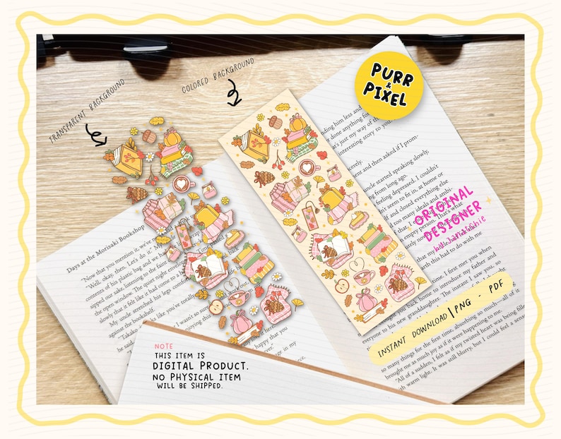 Cute Fall Bookish Bookmark PNG | Autumn Reading Bookmark UV DTF | Cozy Book Lover Digital Bookmark Sublimation Printable Design.

Snuggle up with a good book and this Cute Fall Bookish Bookmark PNG — the perfect digital design for cozy autumn readers! This charming hand-drawn bookmark design features warm fall elements like books, pumpkins, hot drinks, falling leaves, and comfy vibes, all wrapped into a whimsical, bookish aesthetic.