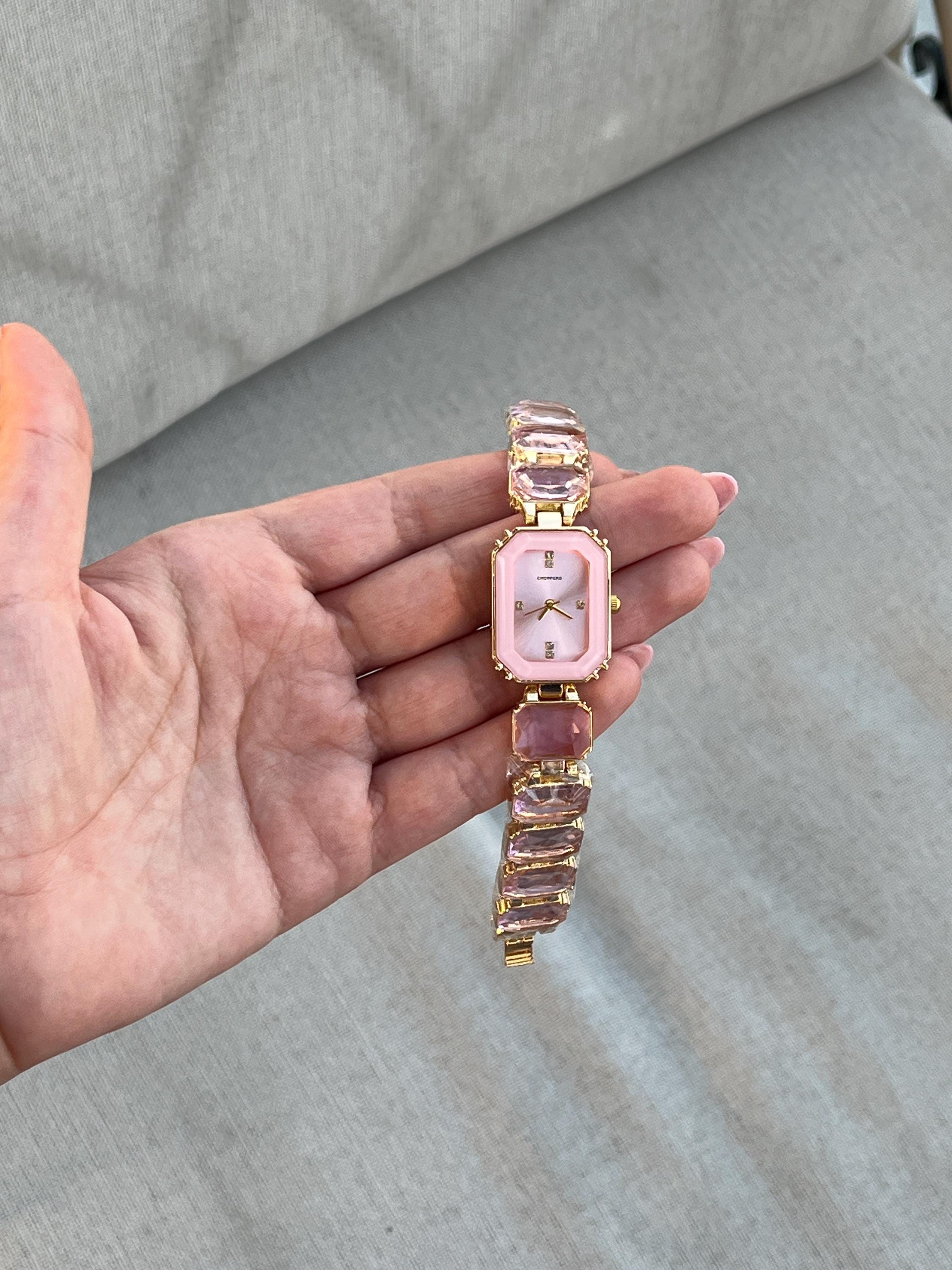 Pink Stones Adjustable Women\'s Watch Luxurman Womens Diamond Pink Watch 0.25ct 967467 main image 3