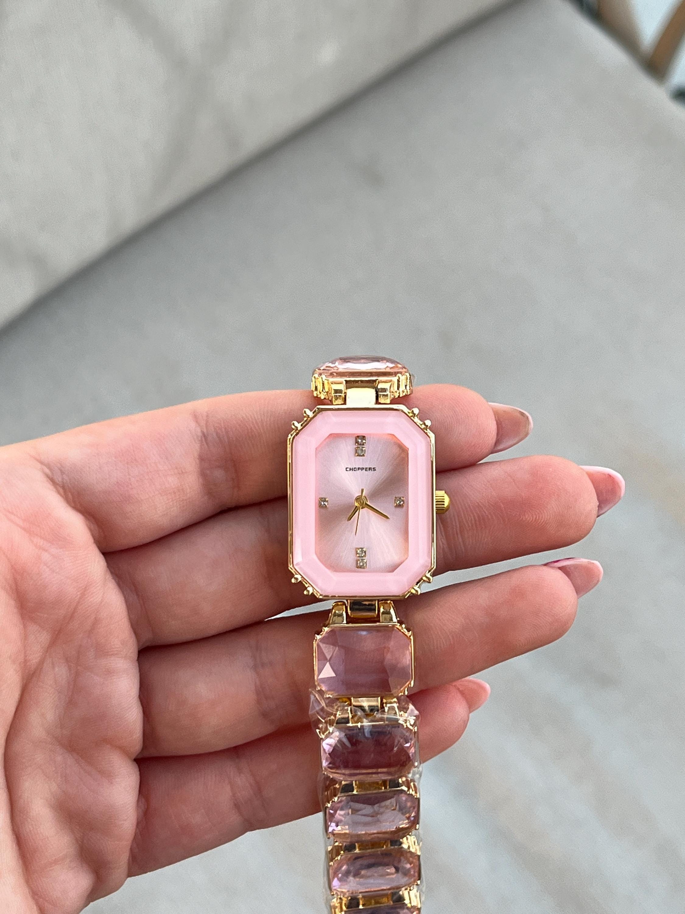 Pink Stones Adjustable Women\'s Watch Luxurman Womens Diamond Pink Watch 0.25ct 967467 main image 4