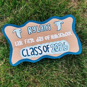 School Theme Senior Class Of 2026 First Day Of School Mini Banner | Hand Painted Banner | Custom Designed Hand Painted Banner | Mini Banner