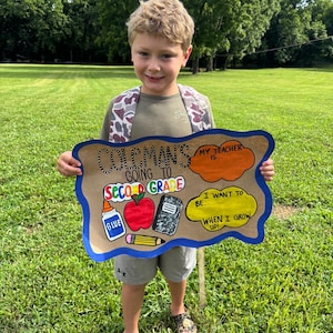 School Theme First Day Of School Mini Banner | Hand Painted Banner | Custom Designed Hand Painted Banner | Mini Banner |