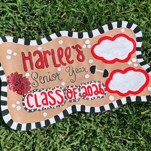 School Theme Senior Class Of 2026 First Day Of School Mini Banner | Hand Painted Banner | Custom Designed Hand Painted Banner | Mini Banner