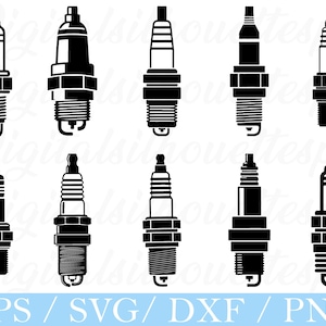 Spark Plug Svg, Spark Plug Silhouette, Spark Plug Vector, Dxf, Png