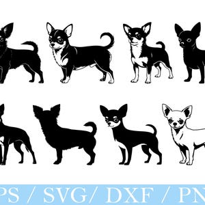 Cute Chihuahua Dog Svg, Chihuahua Dog Vector, Chihuahua Dog Cut File, Dxf, Png