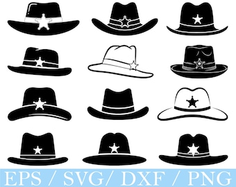 カウボーイ ハット - ビンテージ彫刻ベクター イラスト (手描き