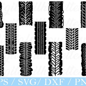 Mud Tire Track Svg, Mud Tire Track Silhouette, Dxf, Png