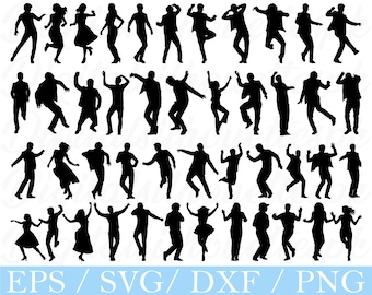 Dancers Svg, Dancer Silhouette, Dxf, Png