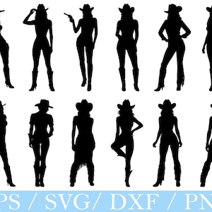 Sexy Cowgirl Svg, Cowgirl Silhouette, Sexy Pose, Cowgirl Cut File, Dxf, Png