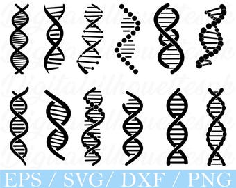 DNA Svg, DNA Silhouette, Dxf, Png