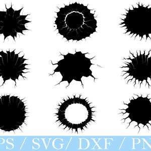 Big Hole Svg, Big Hole Silhouette, Hole Vector, Dxf, Png