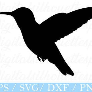Hummingbird Svg, Hummingbird Silhouette, Bird Vector, Dxf, Png