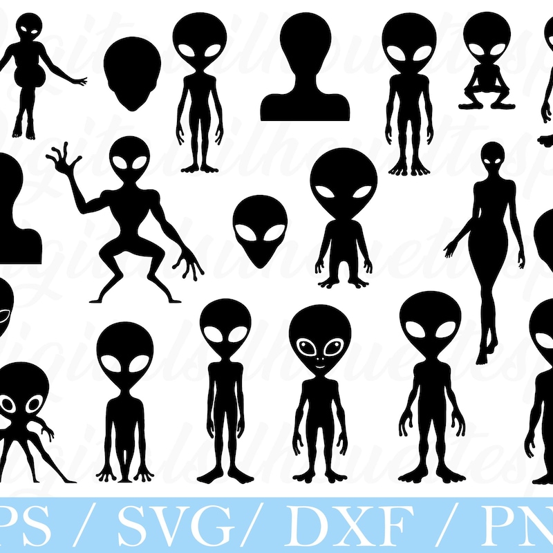 Alien Silhouette - Etsy