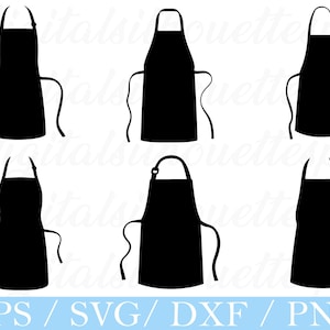 Apron Svg, Apron Silhouette, Dxf, Png