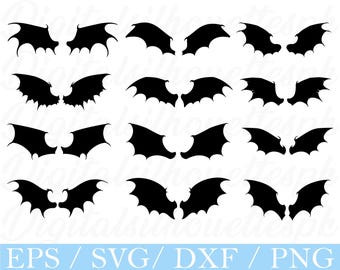 Asas de Dragão Svg, Silhueta de Asas de Dragão, Dxf, Png
