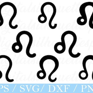 Leo Zodiac Svg, Leo Zodiac Sign Silhouette, Dxf, Png