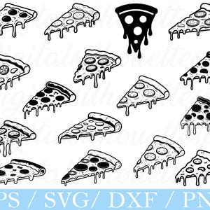 Pizza Slice Svg, Pizza Slice Silhouette, Dxf, Png