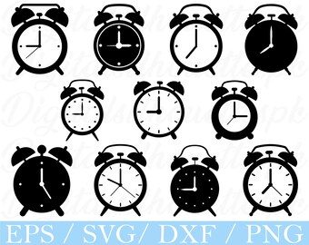 Clocks Svg, Clocks Silhouette, Dxf, Png