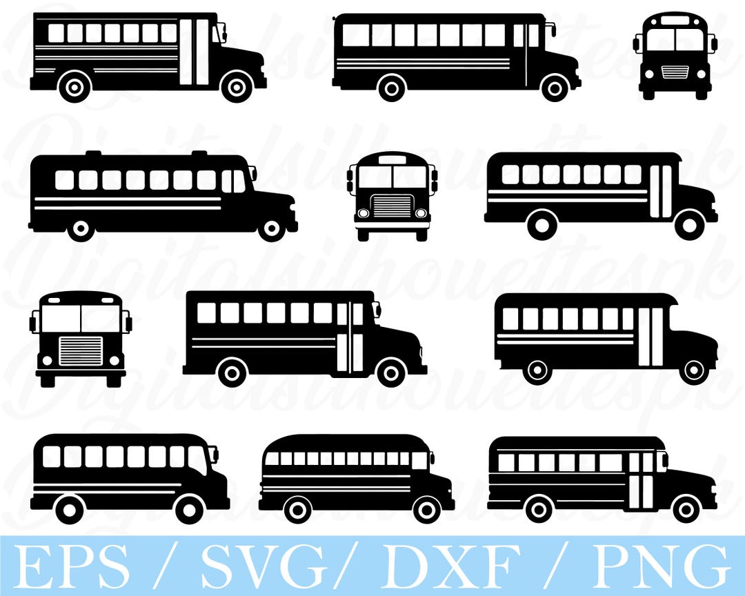 School Bus Svg, School Bus Silhouette, Dxf, Png - Etsy Australia