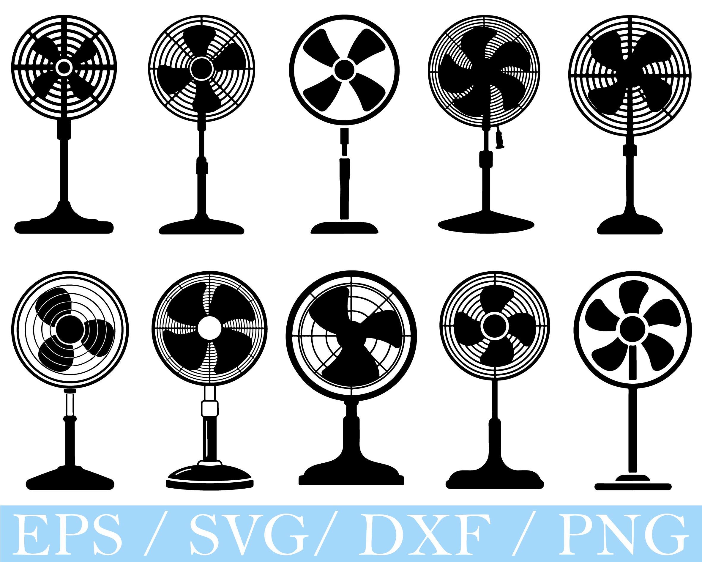 Pedestal Fan Svg, Pedestal Fan Silhouette, Pedestal Fan Vector ...