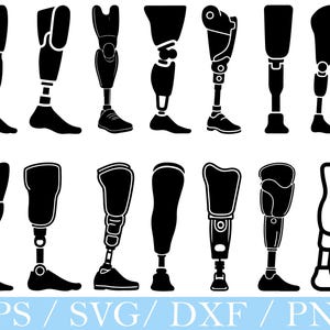 Prosthetic Leg Svg, Prosthetic Leg Vector, Prosthetic Leg Cut File, Dxf, Png
