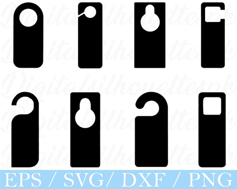 Door Hangers Svg, Door Hanger Silhouette, Dxf, Png - Etsy