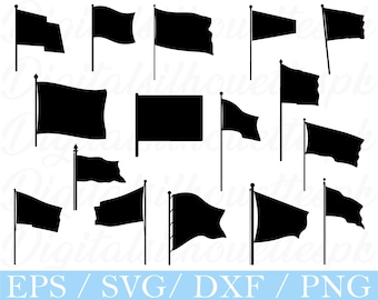 Flags Svg, Flags Silhouette, Dxf, Png